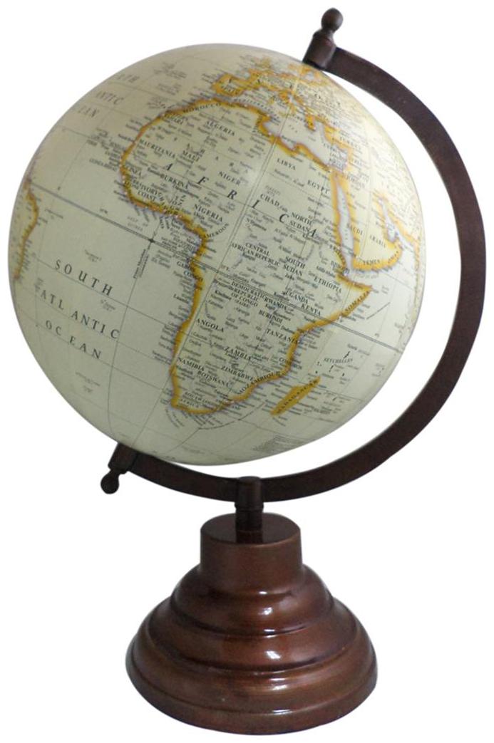 

Geography Map Table Decor Wooden Stand Earth