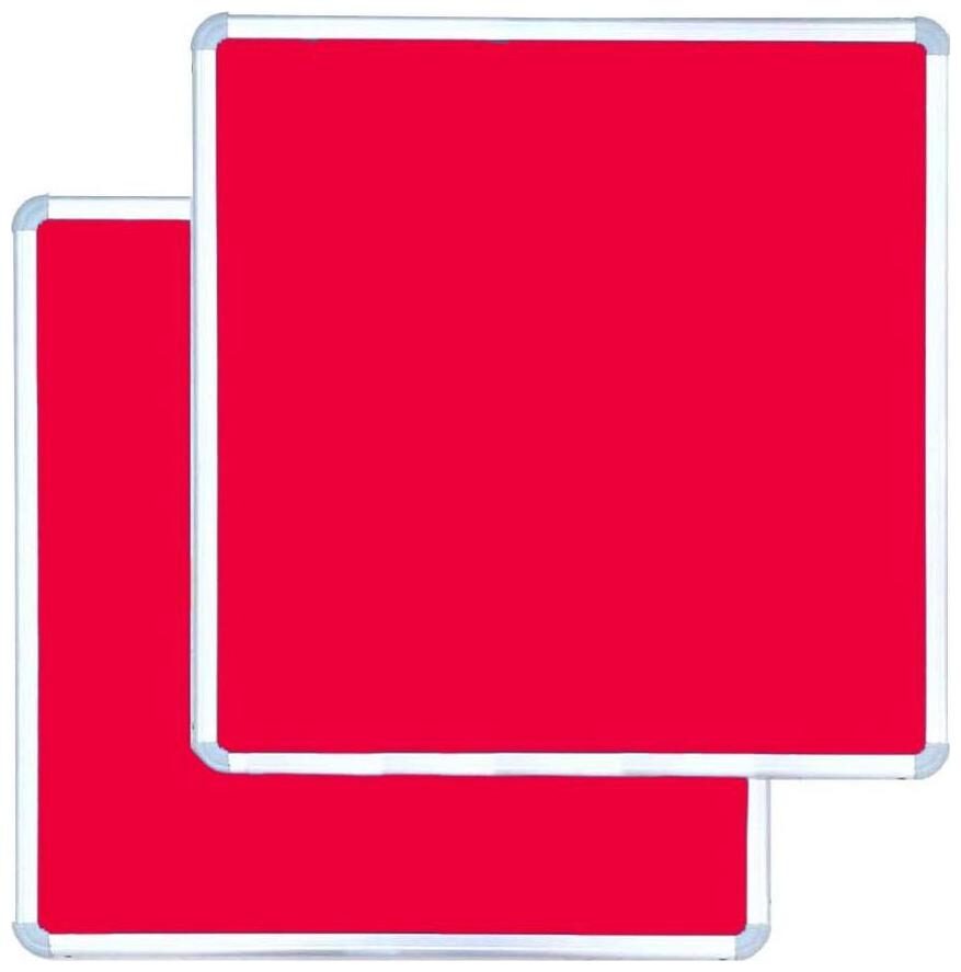 

Glowhite Red Pin Up Notice Board 61 x 61 cm Set of 2