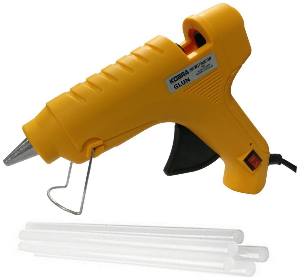 

GLUN KOBRA 40W 40WATT PROFESSIONAL (ON OFF SWITCH INDICATOR) HOT MELT GLUE GUN WITH 5 GLUE STICKS