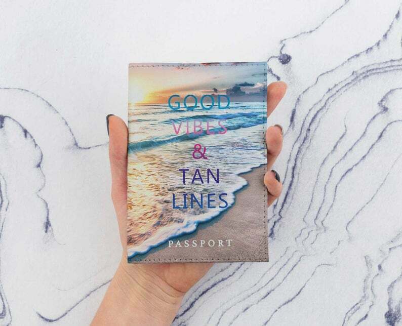 

Good Vibes And Tan Lines Passport Cover Leather Passport Case Travel Accessories