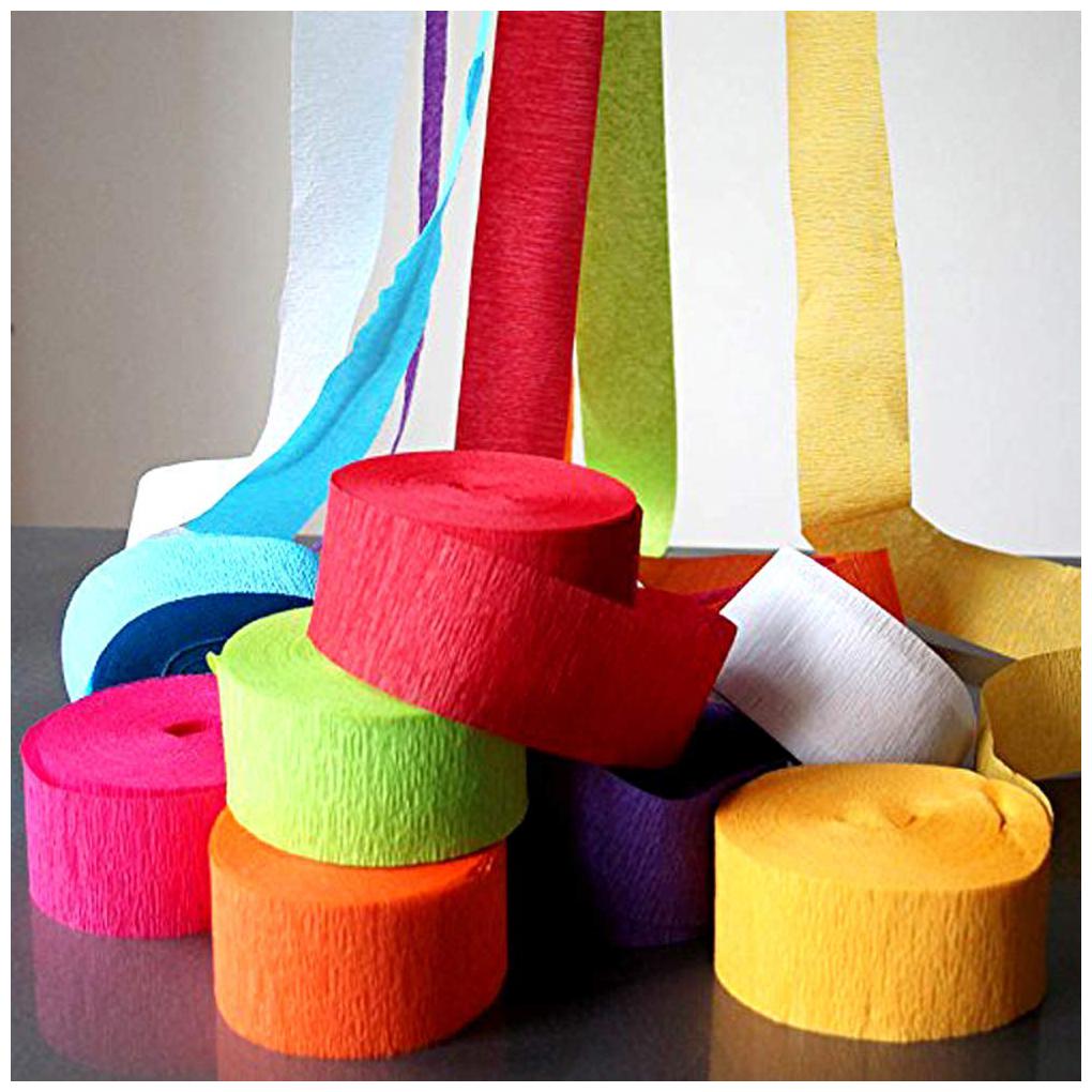 

GOSSAR Crepe Paper Streamer Ribbon Decorations for Birthday Craft Decoration and Various Festivals Party (12)