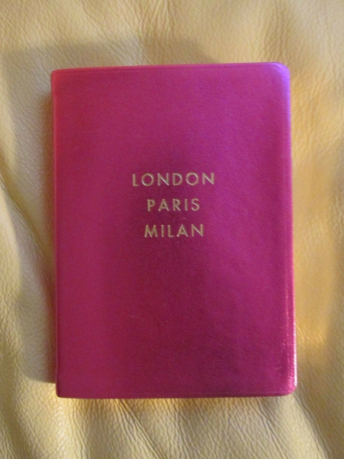 

GRAPHIC IMAGE-World Shopping Journal-London Paris Milan w Gold Gilt Edges