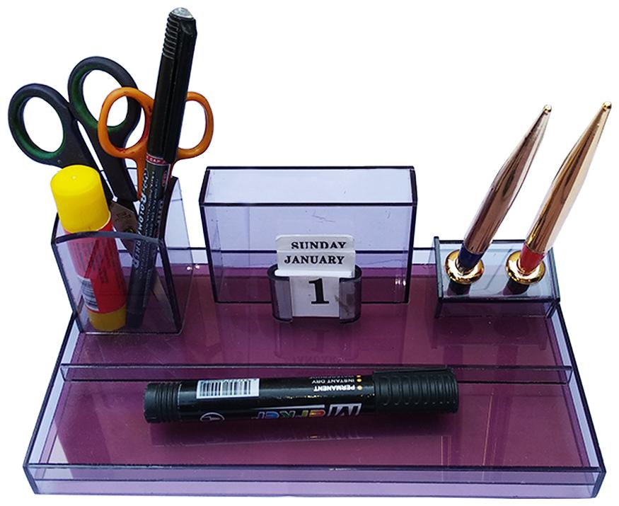 

GreatDio Acrylic Office Pen Stand (Premium Quality) With 4 Compartements