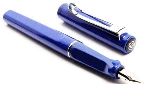 Grip-0419 Blue Body Metallic Fountain Pen With Silver Trims. Fitted with Germany Made Components and Presented in Gift Box.