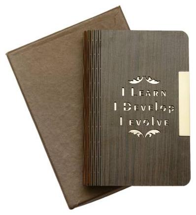 

INNOX Wooden Engraved Diary A6 Diary Ruled 160 Pages (Dark Chocolaty)