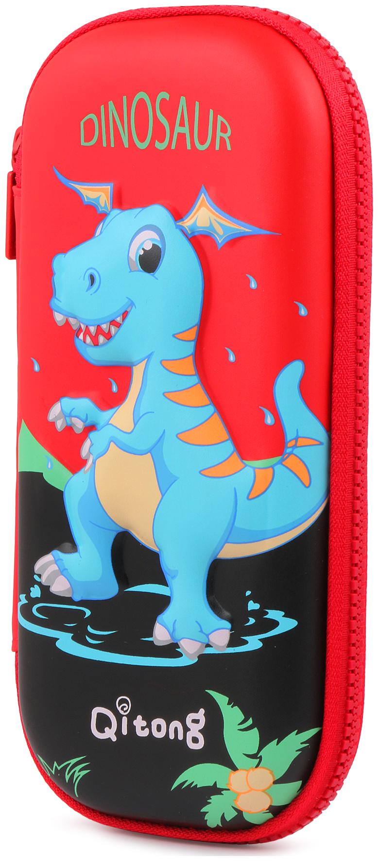 

INSTABUYZ double zipper dinosaur design Pencil pouch Organizer for School Kids pencil case for girls boys