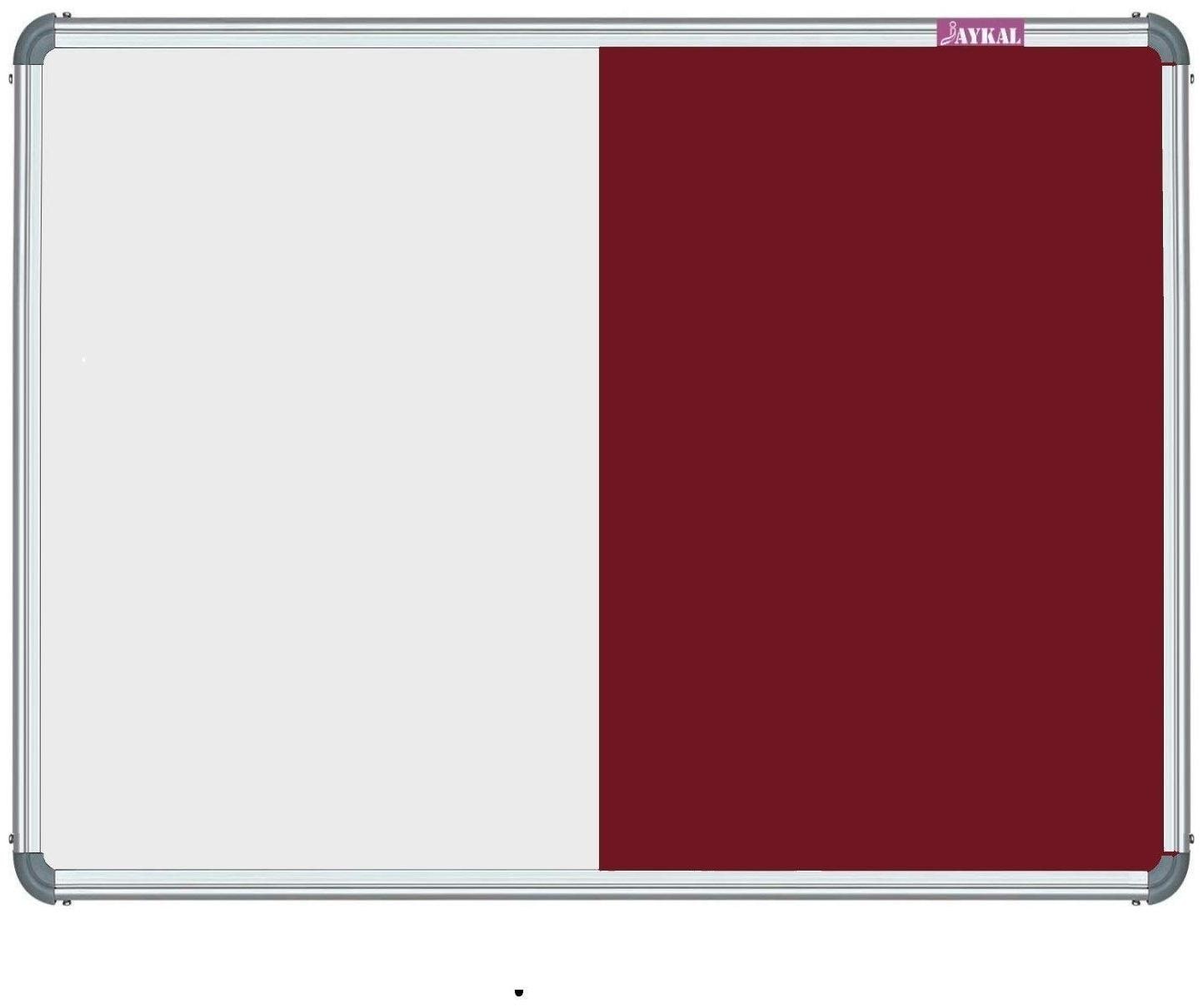 

Jaykal Jnova Combination Board JCBWR6090 (White Board with Notice Board Pin-up Board Red) Lightweight Aluminium Frame 2x3 ft (Pack of 1)