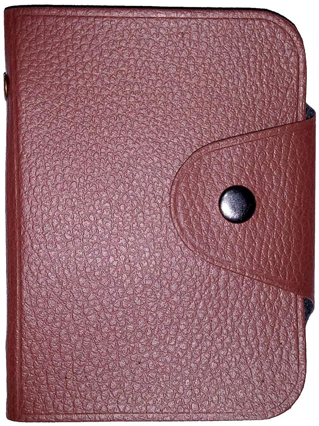 

Jaykal Pocket Size Credit Debit Visiting Card Holder Card Case Wallet for Men Women - Brown (Set of 1)