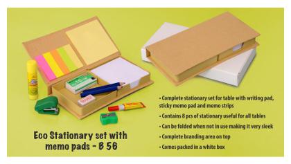 

Jazam ECO STATIONARY SET WITH MEMO PADS
