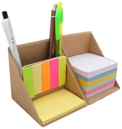 Jazam Folding Paper Cube (With Memopad And Tumbler) Brown