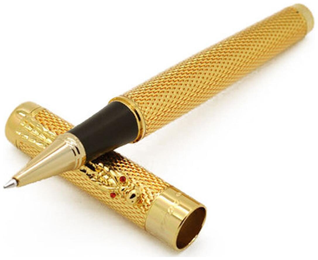 

Jinhao Golden Dragon Carved Roller Ball Pen (Blue)