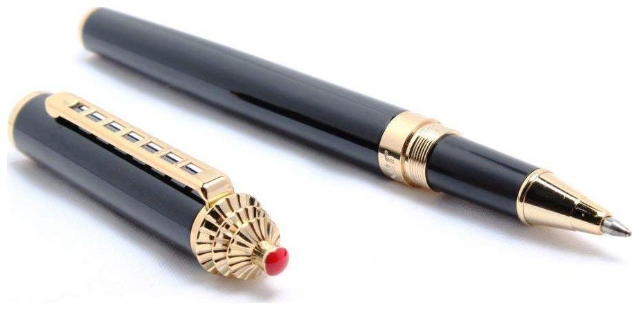 

Jinhao Rollerball Pen The Temple Of Heaven Shine Black And Golden Clip New