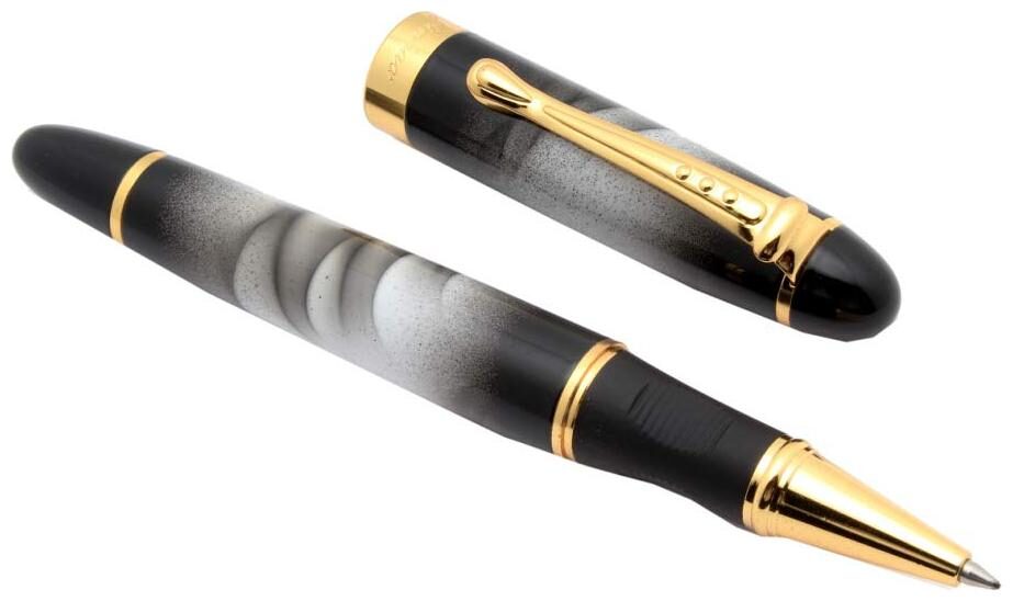 

Jinhao x450 Marbled Clouds Metal Body Rollerball Pen With Golden Trims New