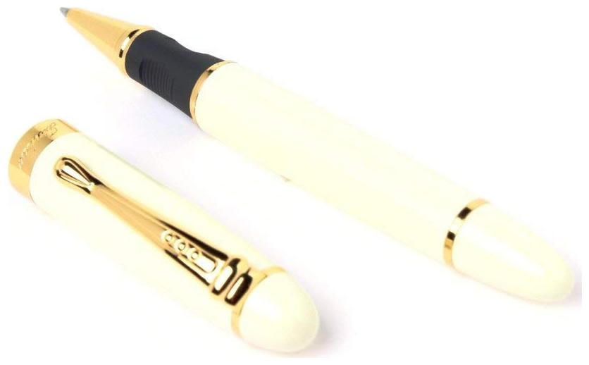 

Jinhao X450 Rollerball White Marbled Metal Body With Golden Trims Smooth Writing Gift Pen