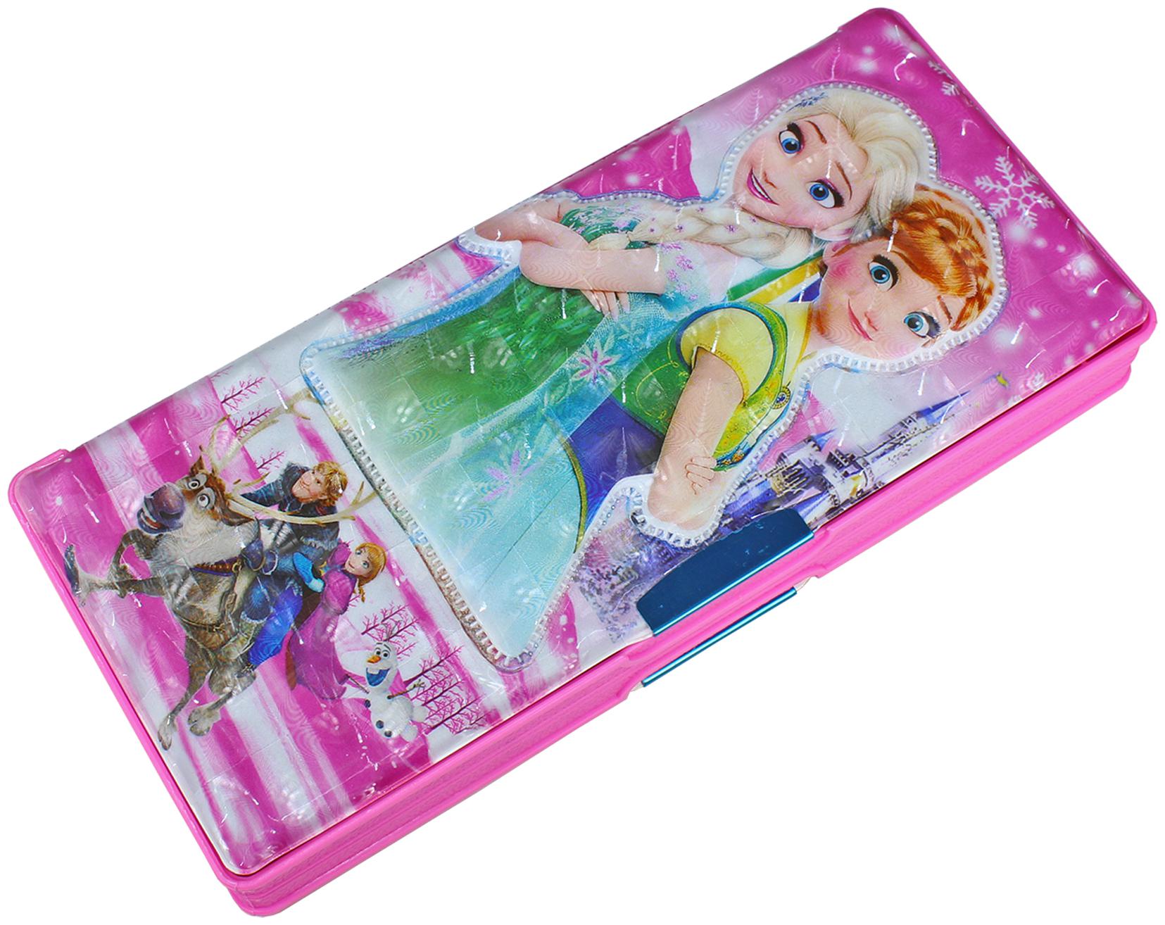 

Kids Plastic Jumbo Multipurpose Disney Princes Pencil Box pink