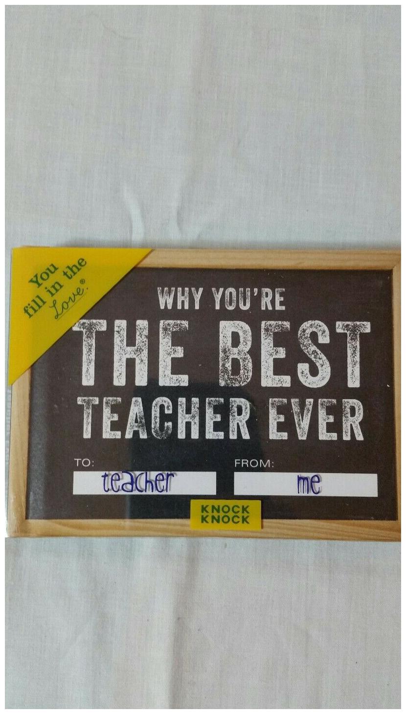 

KNOCK KNOCK WHY YOU RE THE BEST TEACHER EVER SMALL FILL IN LOVE BOOK HARDCOVER