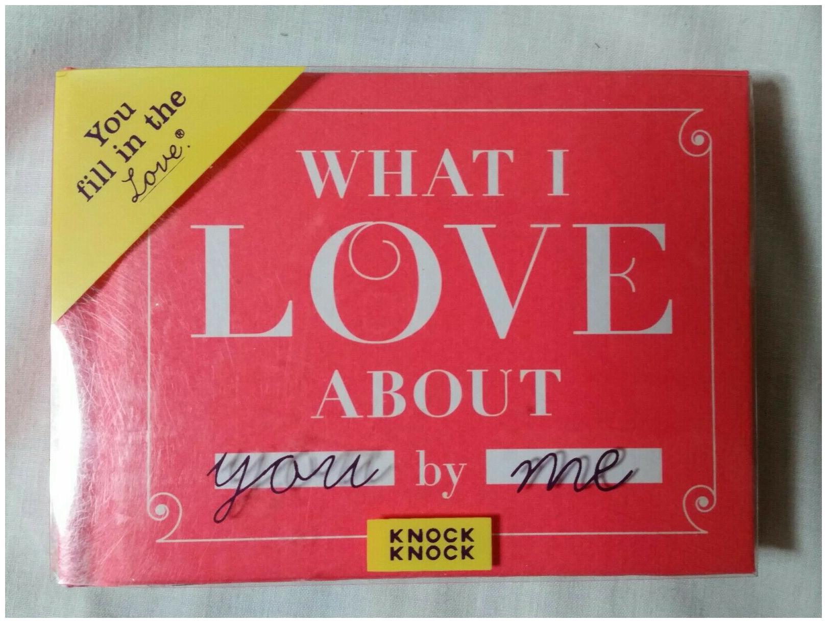 

KNOCK KNOCK WHAT I LOVE ABOUT SMALL FILL IN LOVE BOOK HARDCOVER