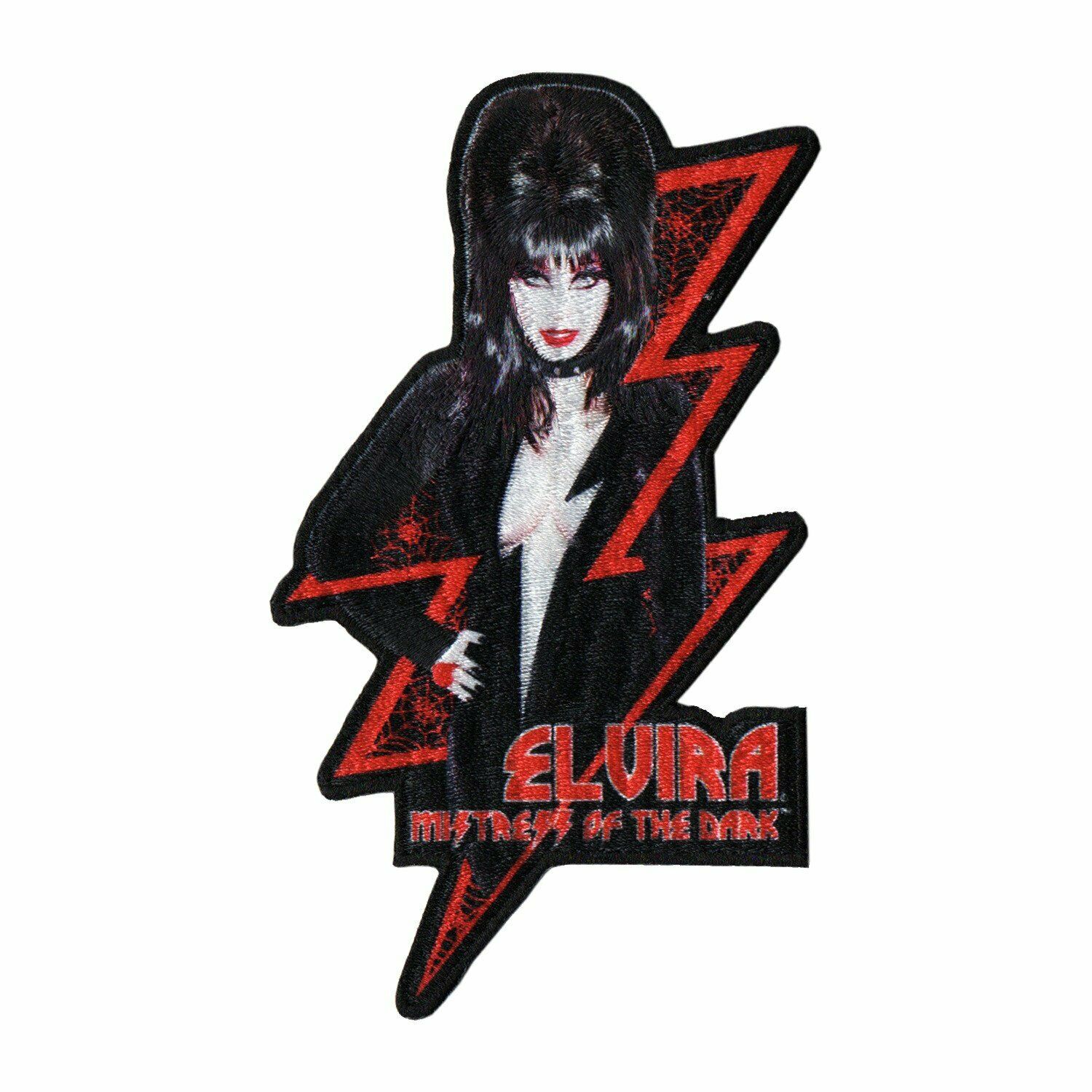

Kreepsville 666 Elvira Mistress of the Dark Red Lightning Bolt Goth Patch PERB