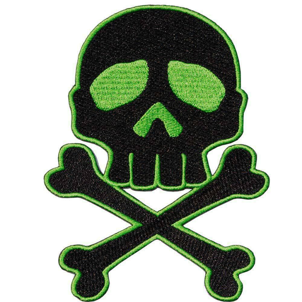 

Kreepsville 666 Skull N Crossbones Green Black Patch