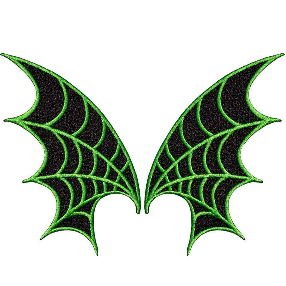 

Kreepsville 666 Green and Black Web Wings Patches