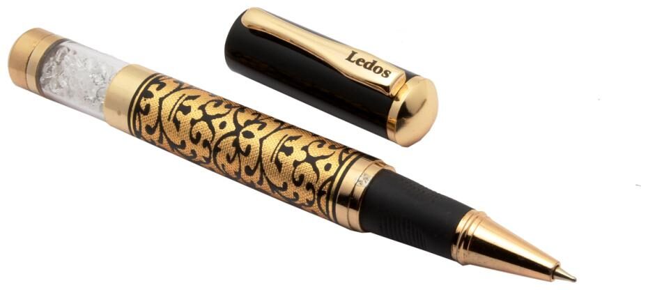 

Ledos Journal Crystal Diamond Gold Black Ballpoint Pen Designer Pen