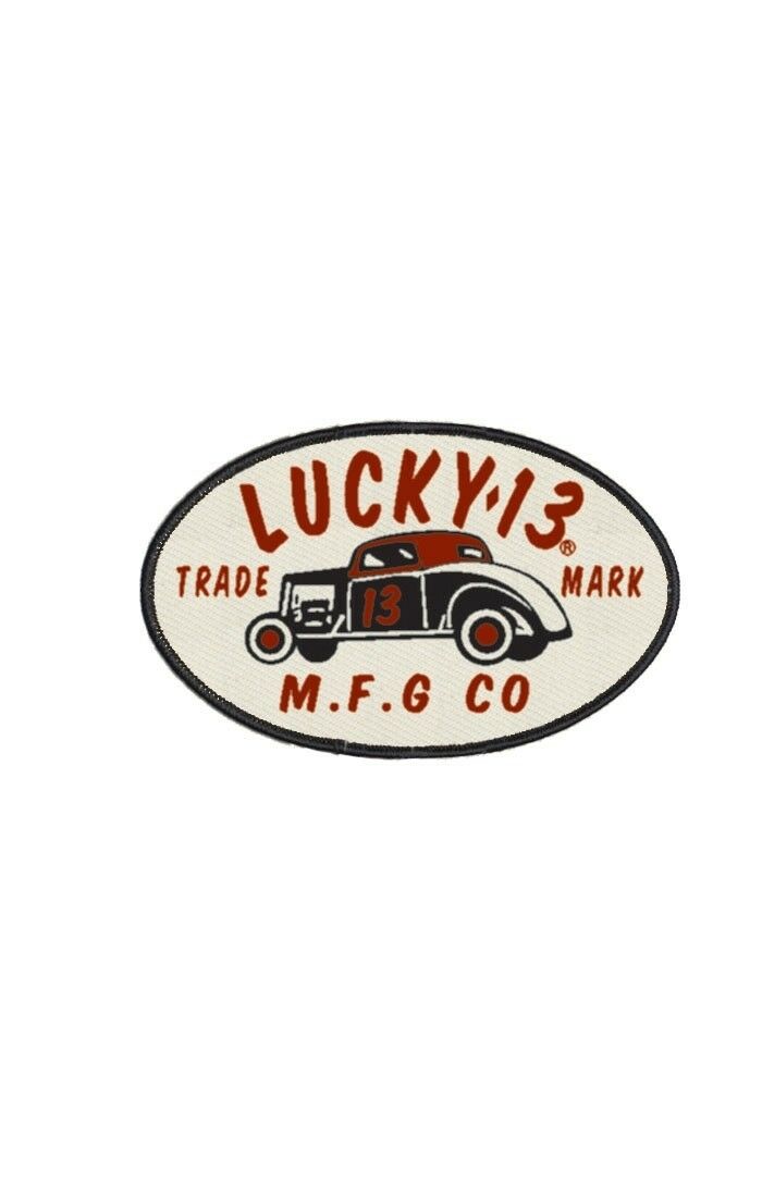 

Lucky 13 MFG 13 Co Tattoo Hotrod Car Embroidered Iron On Patch LAPA150MF