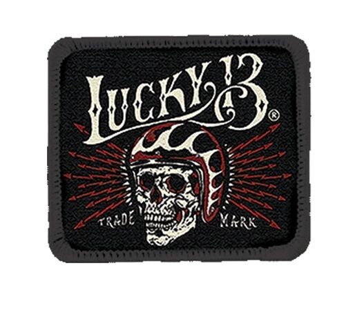 

Lucky 13 Skull Built Skeleton Biker Motorcycle Embroidered Patch LAPA150SB