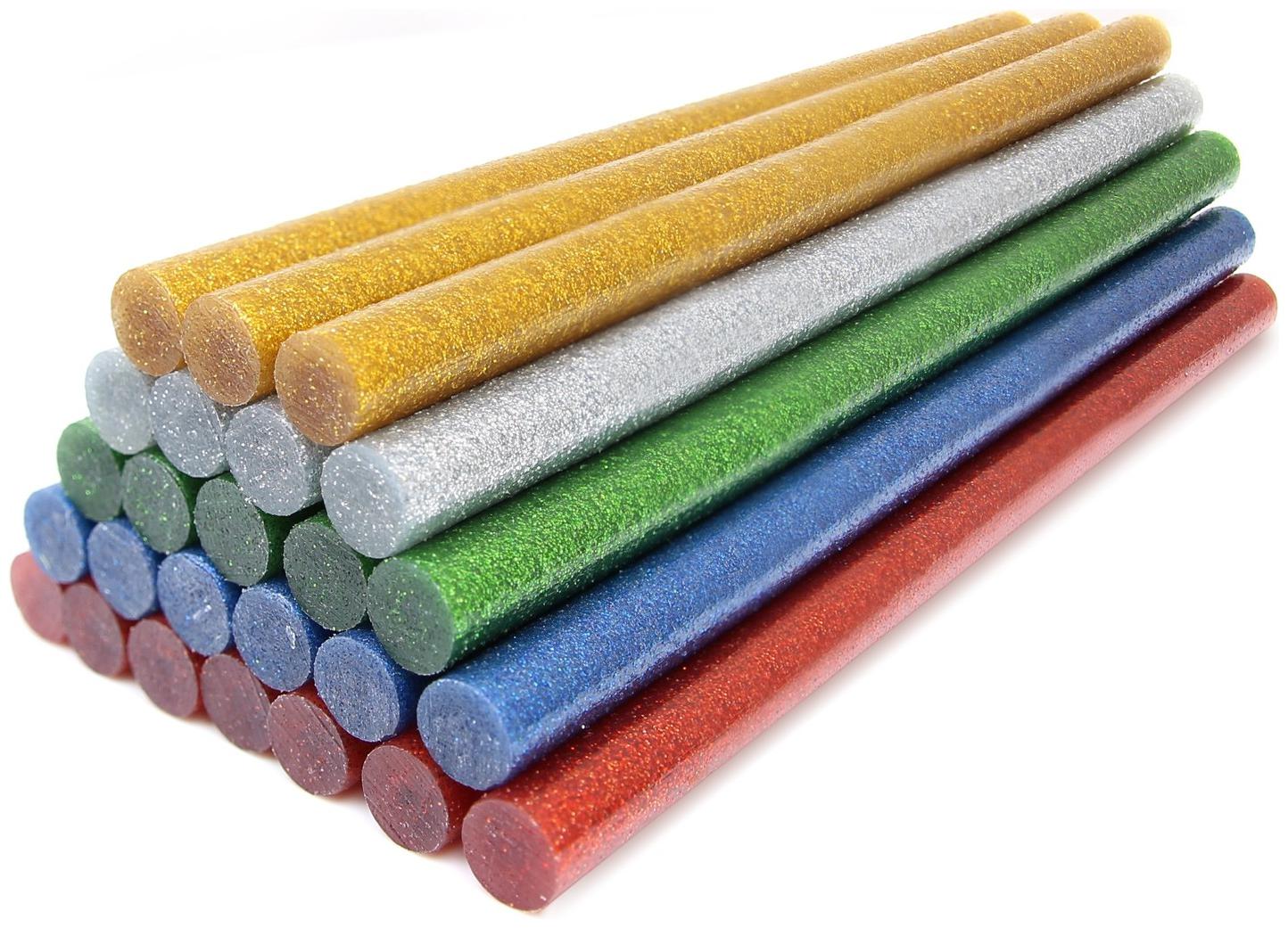 

Lunar 11mm Hot Melt Multicolour Glitter Glue Sticks for Glue Gun (Pack of 40 Glitter Sticks)