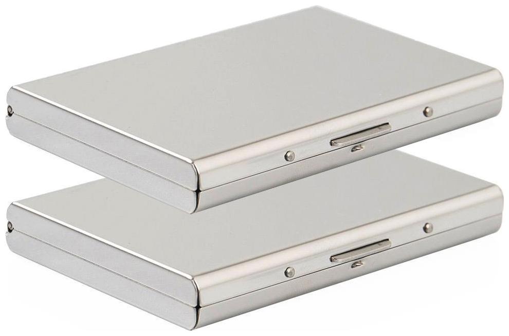 

Luxantra Stainless Steel Credit Card Holder(Set of 2 Silver)