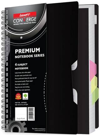 Luxor Wiro A6 - 4 Sub- Single Ruled Notebook (Pack Of 2)