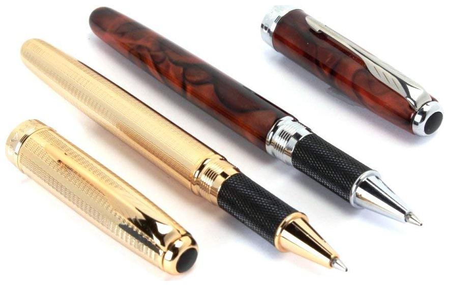 

Luxury Exquisite Jinhao 601 Marble Wine Gold Rollerball Pens Arrow Clip