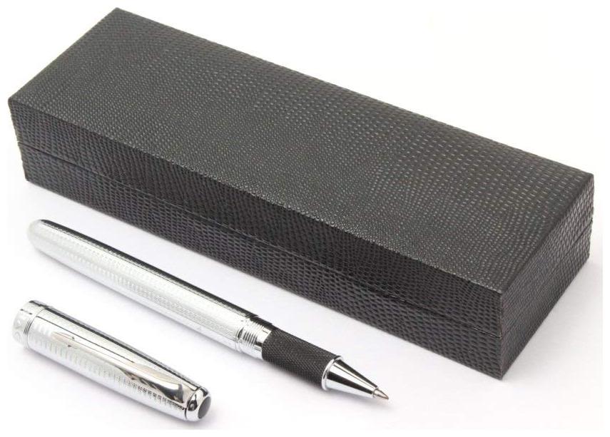 

Luxury Exquisite Jinhao 601 Pure Silver Rollerball Pen Black Non Slip Hand Grip New