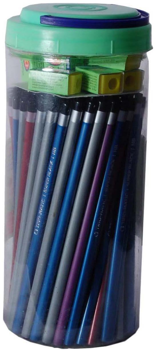 

Magpie 100 pencils per box with 5 sharpners Round Shaped Pencil (Multicolor)