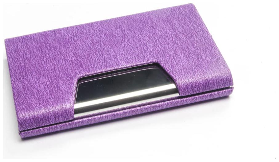 

Martand Pu Leather Magnetic Closure Purple Color New Trendy Creative Design Business Card Holder