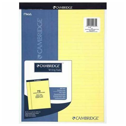 

MeadWestvaco 59870 8-1 2 X 11 Canary Yellow Cambridge Stiff Back Legal Pad