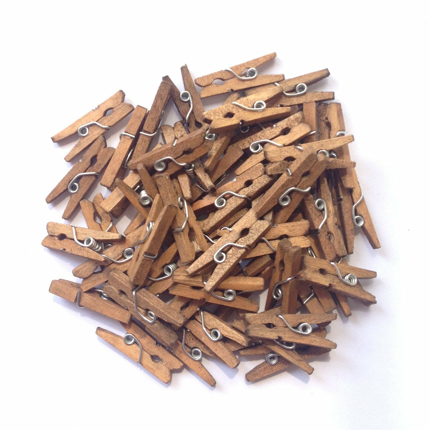 

Mini Clothespins Wooden Pins for Scrapbooking Wood Crafts (100 pcs)