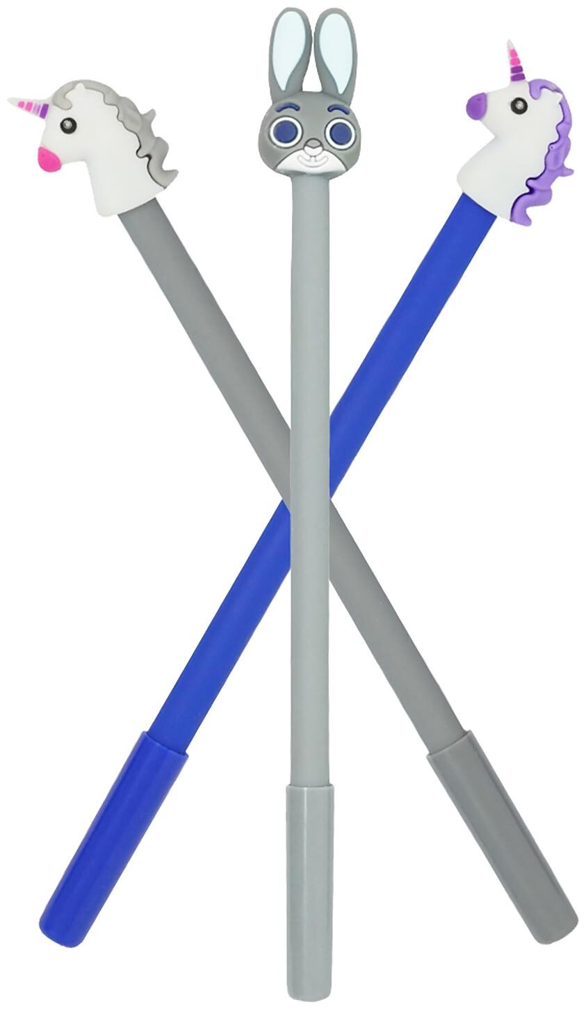 

Mobaccs Blue Unicorn Bunny and Grey Unicorn Gel Pen (Set of 3 pcs)