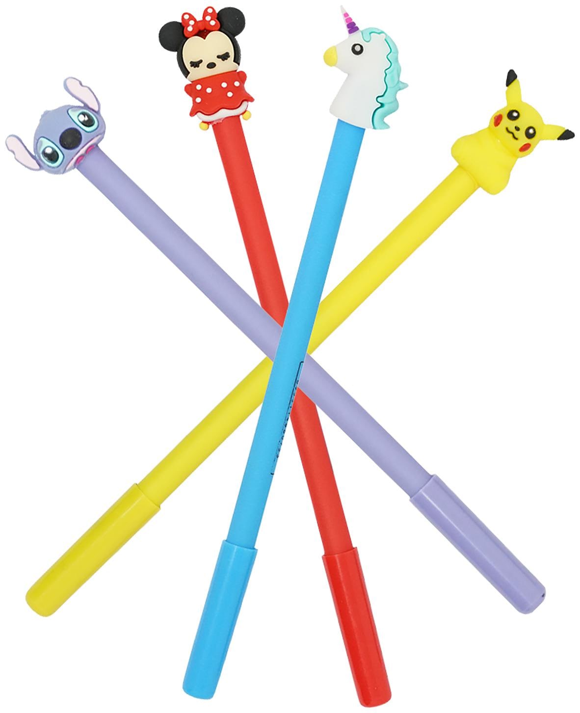 

Mobaccs Mini Red Pikachu Skyblue Unicorn and Stitch Gel Pen (Set of 4 pcs)