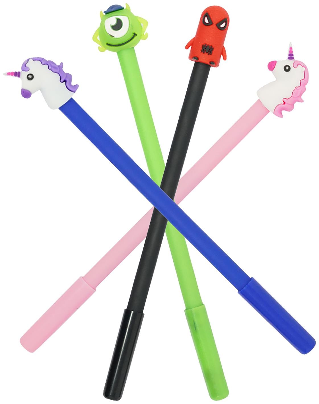 

Mobaccs Monster Pink Unicorn Spiderman and Blue Unicorn Gel Pen (Set of 4 pcs)