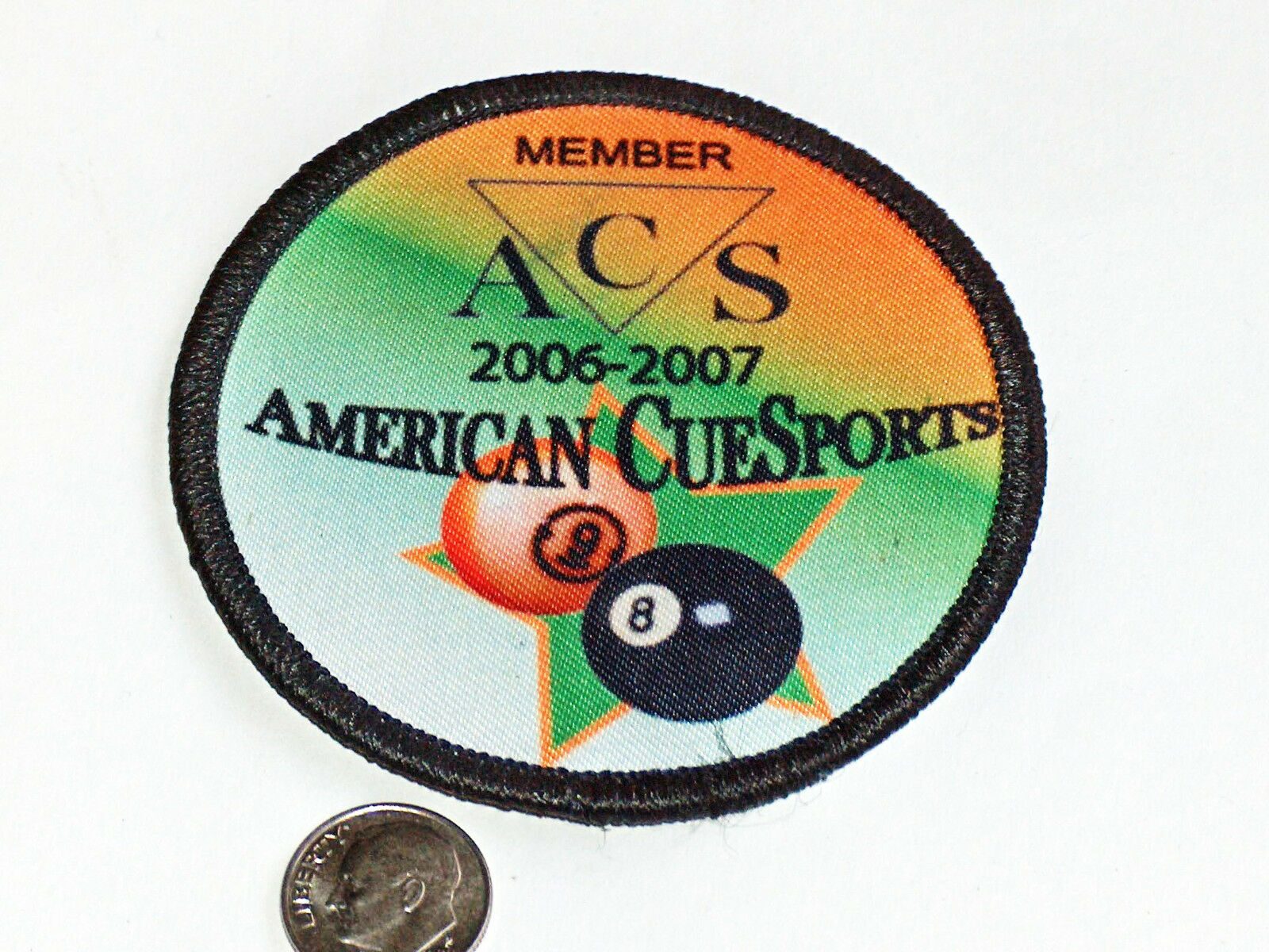 

NEW 2006 2007 ACS 8 BALL POOL BILLIARD SEWN CUE SPORT PLAYER LEAGUE MEMBER PATCH
