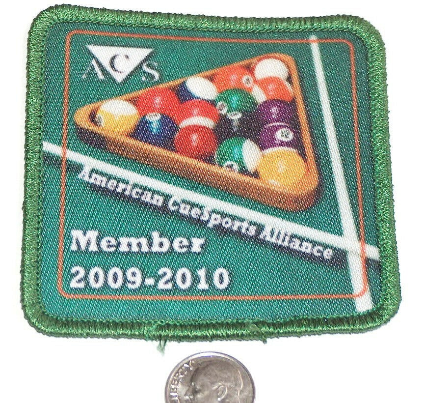 

NEW 2009 2010 ACS 8 BALL POOL BILLIARD SEWN CUE SPORT PLAYER LEAGUE MEMBER PATCH