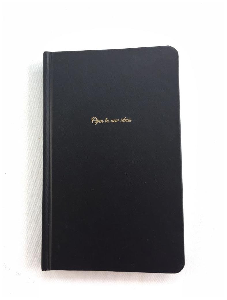 

New Journal Diary Open to New Ideas 5 1 4 X 8 1 4 Black hard back cover