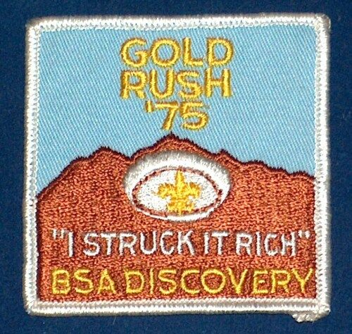 

NEW OLD STOCK 1975 GOLD RUSH BSA BOY SCOUTS OF AMERICA RICH PATCH FREE SHIP USA