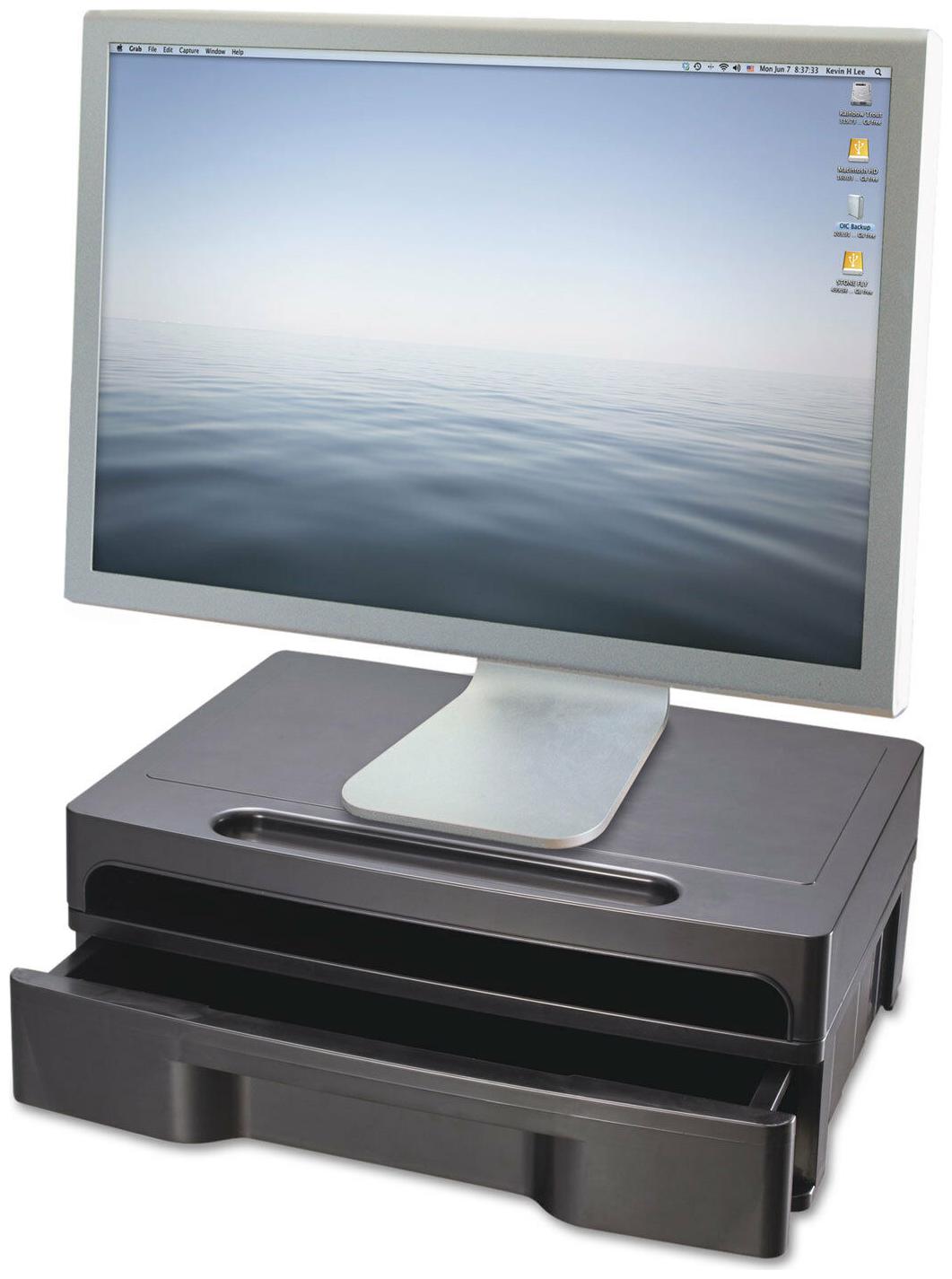 Buy Officemate Monitor Stand with Drawer 13 1/8 x 9 7/8 x 5 Black 22502