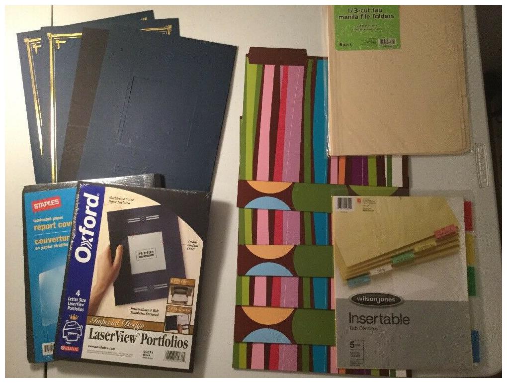 

Oxford Laserview Business Portfolios 4pk Report Covers 5pk Dividers File Folders