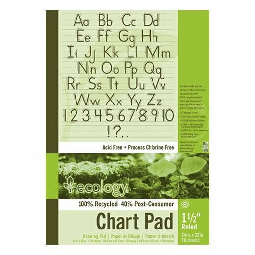 

Pacon Eco-Friendly Recycled Chart Pad - 1 5 Ruled