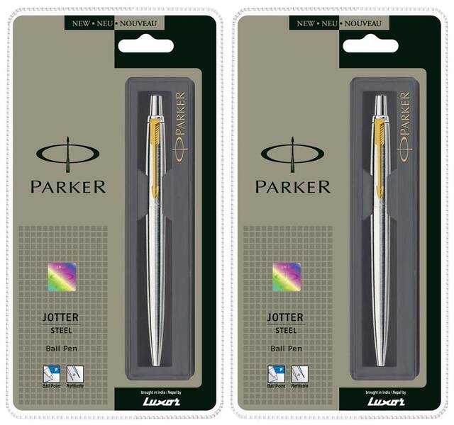 Parker Jotter Stainless Steel GT Ball Pen (Pack of 2)