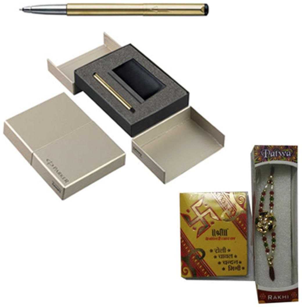 

Parker Vector Gold Roller Ball Pen With Card Holder