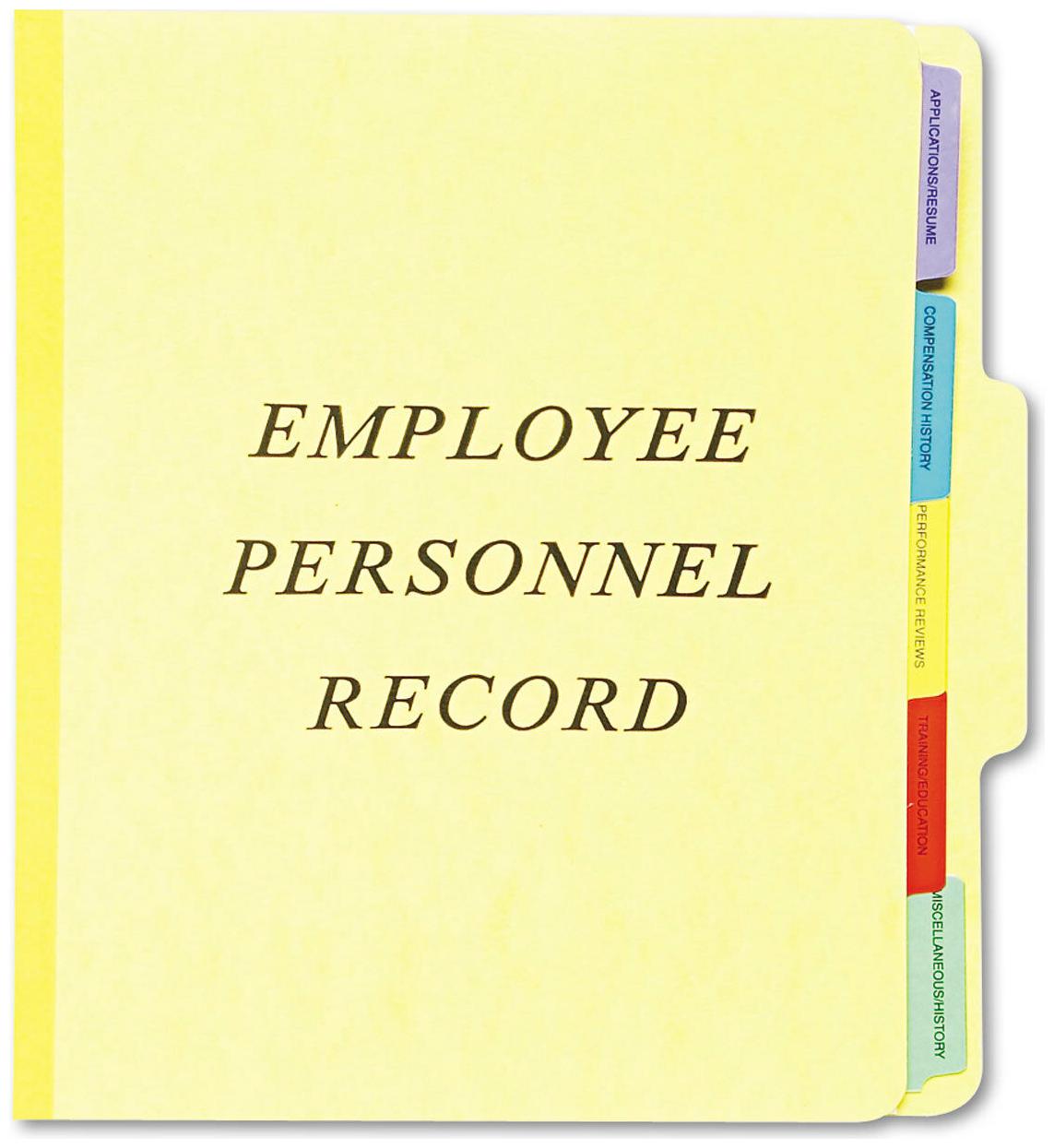 

Pendaflex Personnel Folders 1 3 Cut Top Tab Letter Yellow SER1YEL