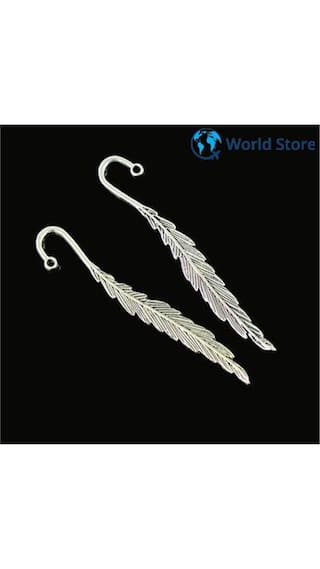 buy phenovo 10 pcs tibetan silver beading feather bookmarks with